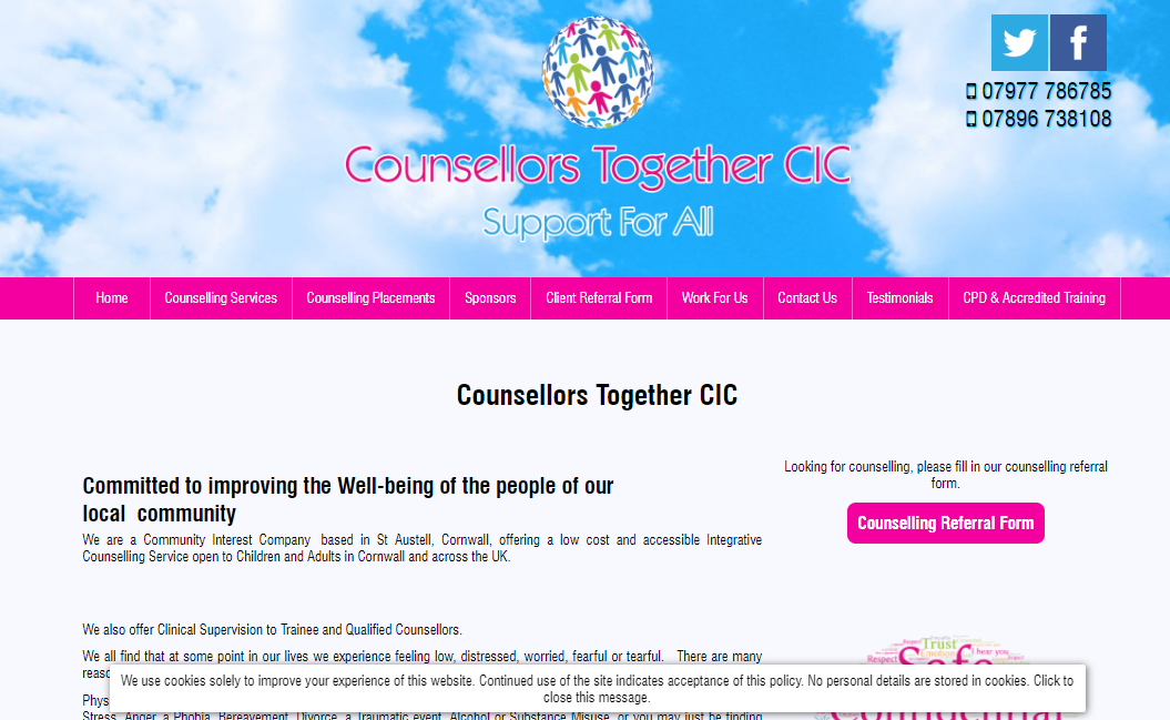 Counsellors Together Homepage