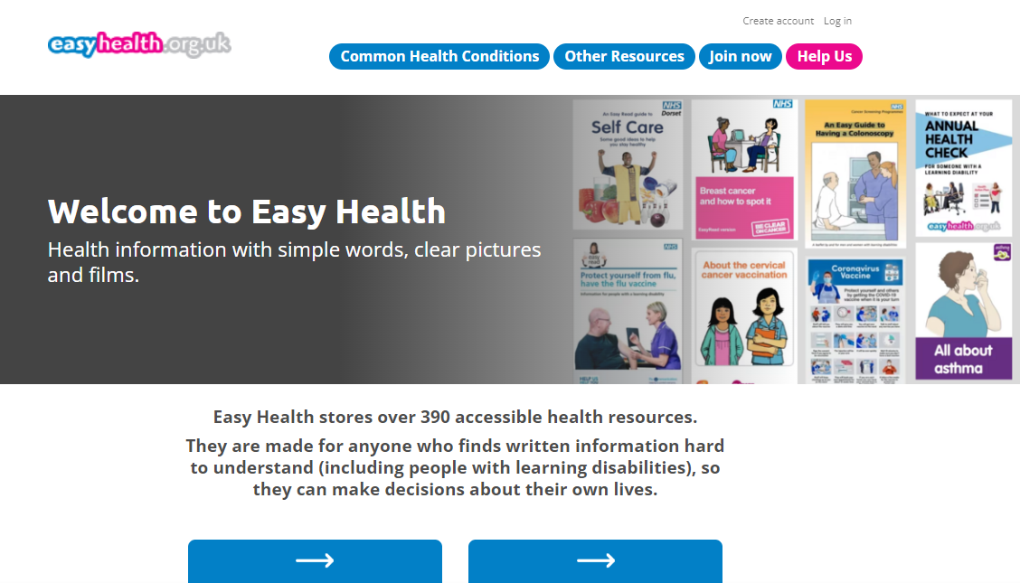 Easy Health Homepage