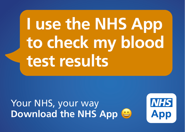 Use the NHS App to check your blood test results