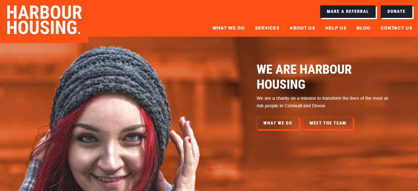 Harbour Housing homepage