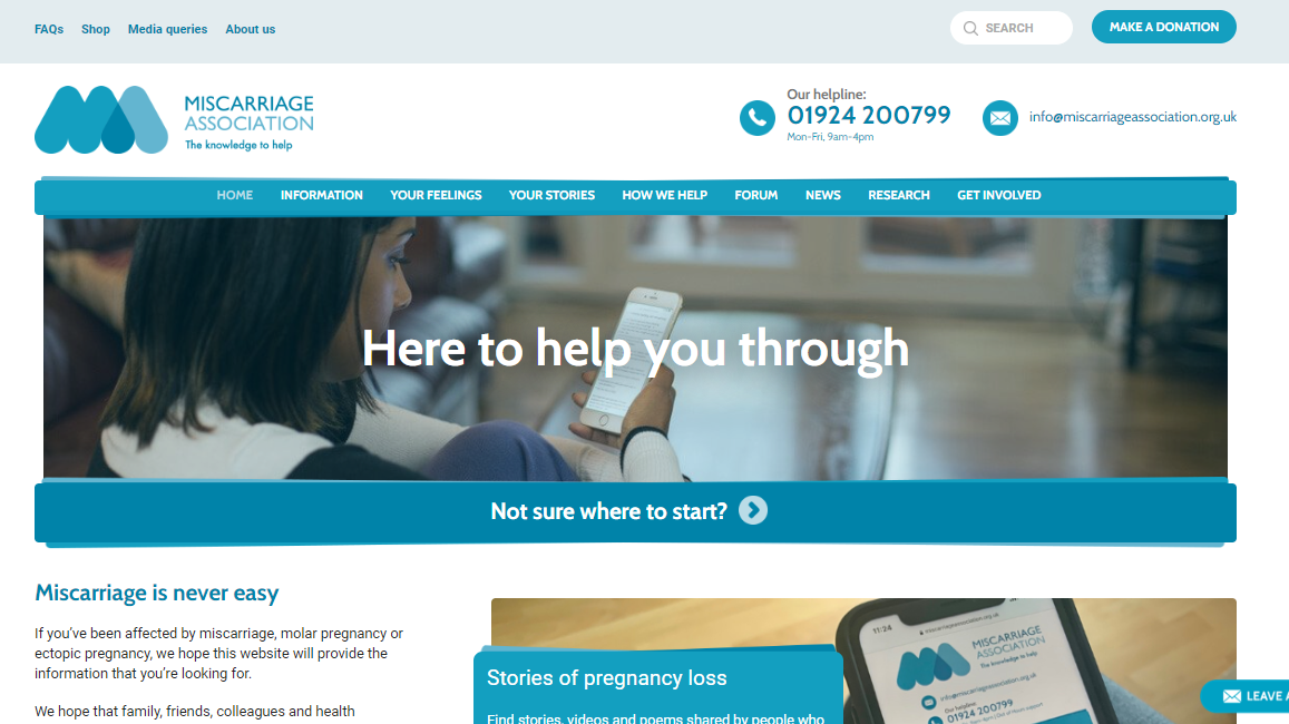 Miscarriage Association Homepage