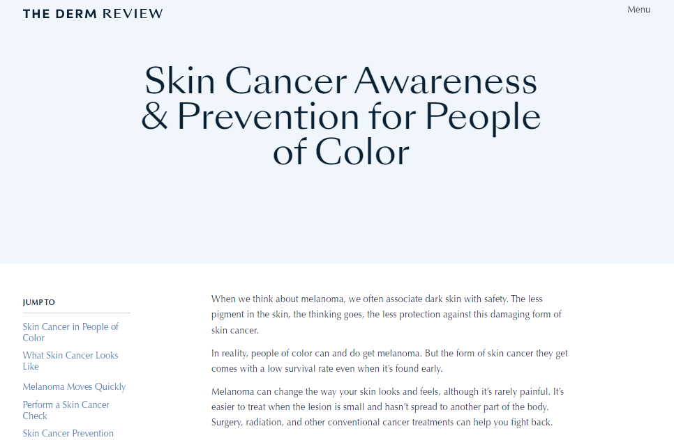 Derm review Homepage