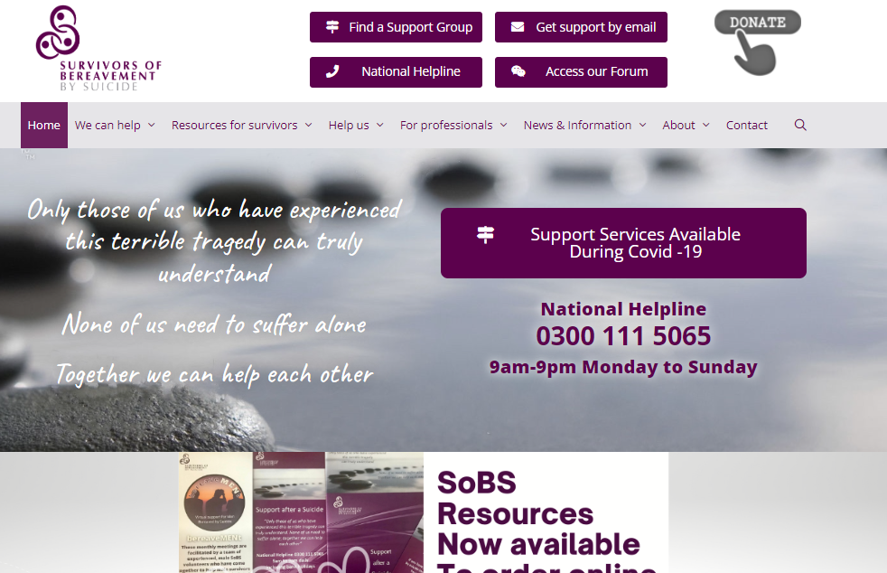 Survivors of bereavement Homepage