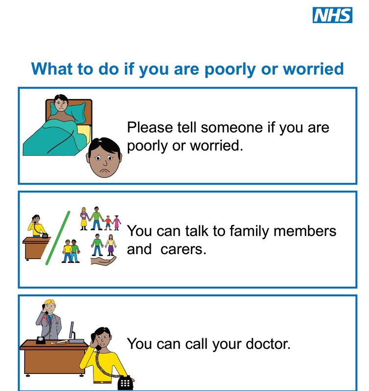 What to do if you are poorly or worried